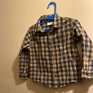 Mango Boys Checkered Shirt - Blue and Yellow